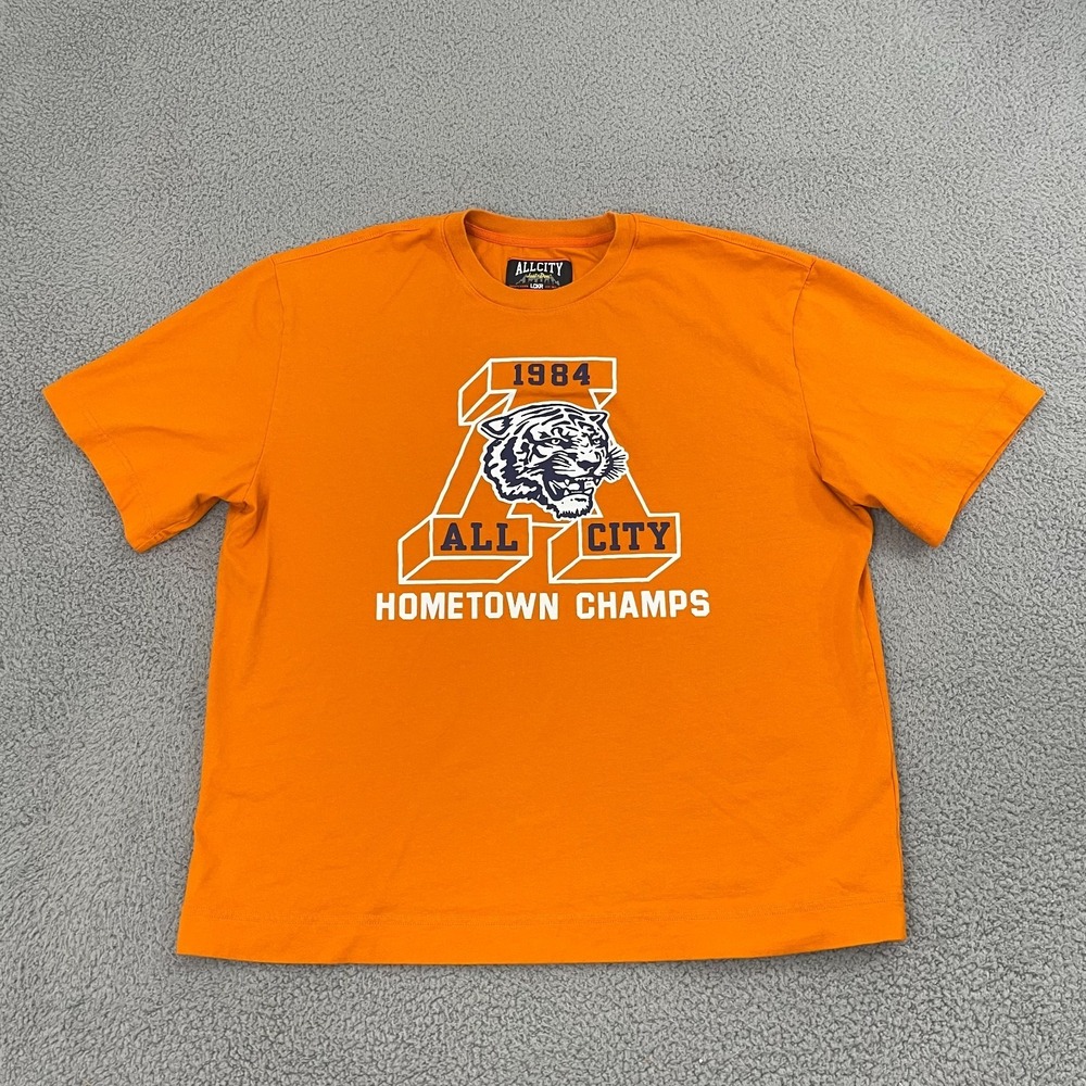 Just Don‎ All City Tie Shirt Men XL Orange Hometown Champs  Streetwear Tee